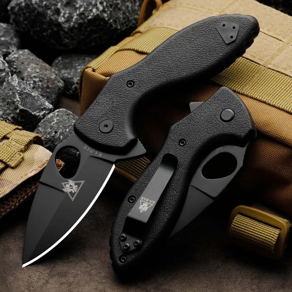 Складной нож KA-BAR 2490, тактическая охота для кемпинга на открытом воздухе, карманный нож высокой твердости, аварийно-спасательный инструмент, дорожный нож EDC