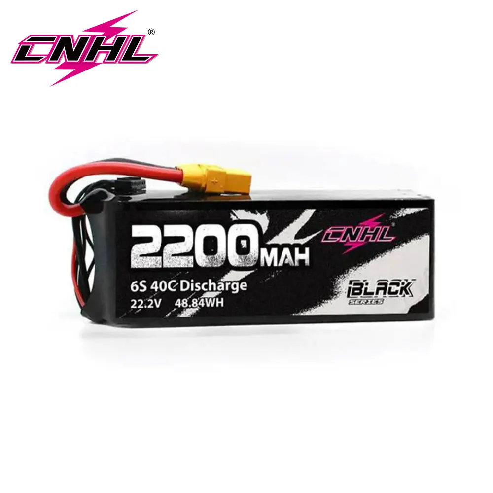 CNHL 6S 22,2 в литий-полимерный аккумулятор 2200 мАч 40C черная серия с разъемом XT60 для самолета вертолета транспортных средств автомобиля лодки Truggy багги