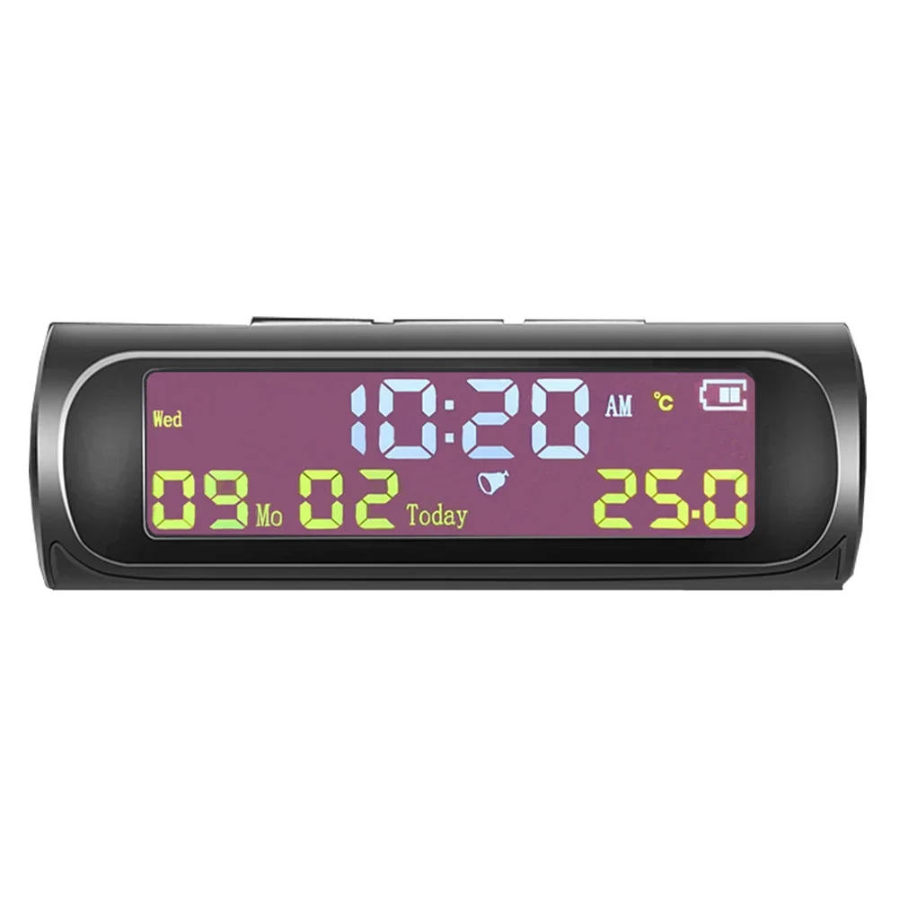 Фото Автомобильные цифровые часы с дисплеем температуры AN01 TPMS №3