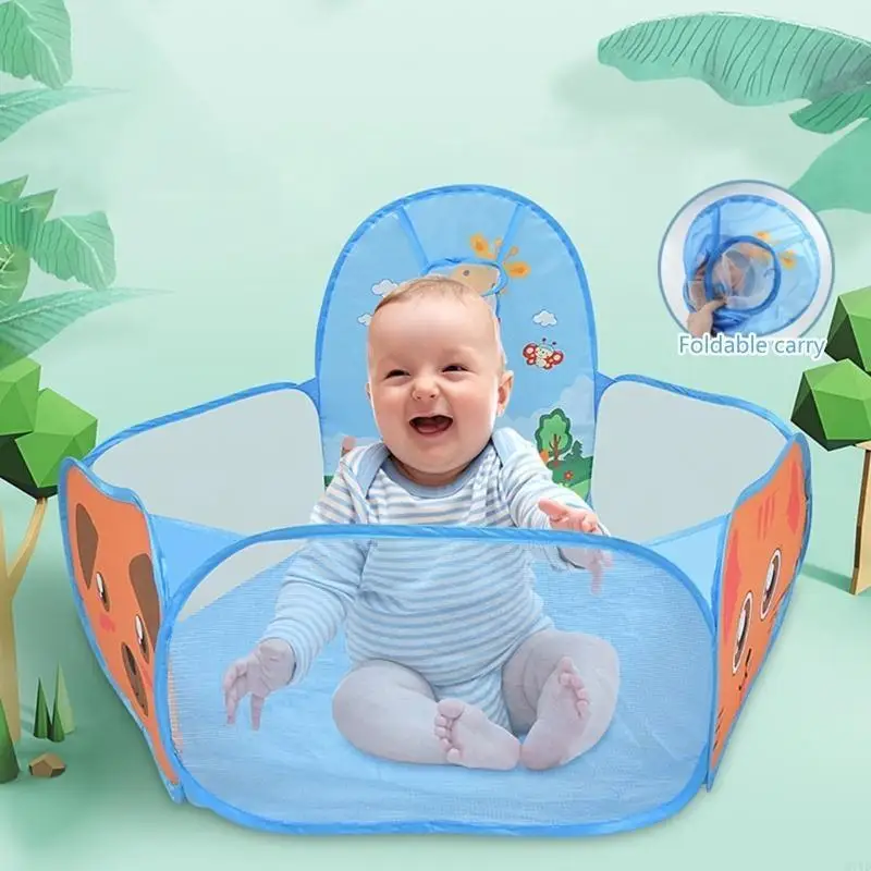 Фото D7YD Portable Kids Playhouse Ball Pit Палатка для крытого и открытого веселья детской плейпен №4
