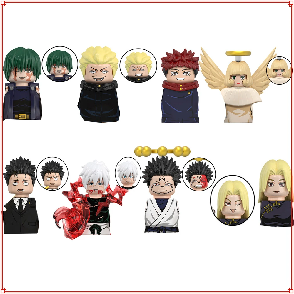 Фигурки героев Jujutsu Kaisen, строительные блоки, куклы Zenin Maki Hakari Kinji Itadorl Yuji, модель игрушки, орнамент, детские хобби, подарки