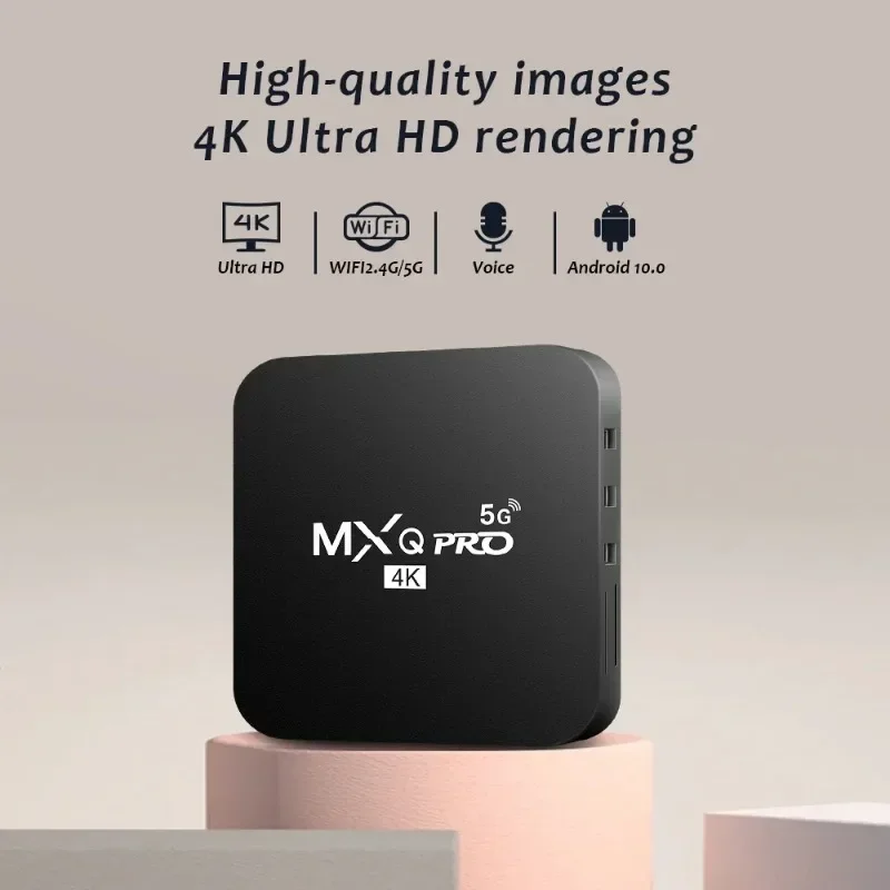 MXQ-PRO 5G TV Box 4K HD Android 10.0 Smart TV Box 2,4/5G Dual-WIFI 3D-видео медиаплеер Домашний кинотеатр ТВ-приставка