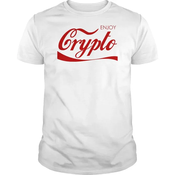 Фото Футболки Enjoy CryptoFunnyT-Shits с обычным графическим принтом, футболки с надписью для отдыха, классические футболки с буквенным принтом №3