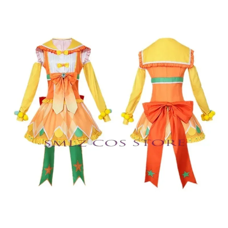 CyAnime PJSK Stage Feat Косплей Beat Virtual Singer Design Orange Rin Косплей Len Платье Униформа Костюмы Костюмы для девочек B