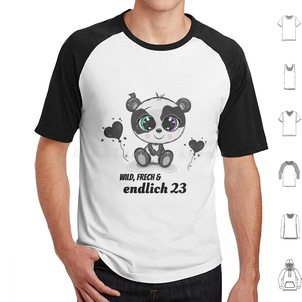 Футболка Panda Cute-Wild Frech & Endlich 23-Lustig Deutsch-Animal для мужчин, женщин и детей 6xl Panda Cute Wild Frech Endlich 23 Lustig