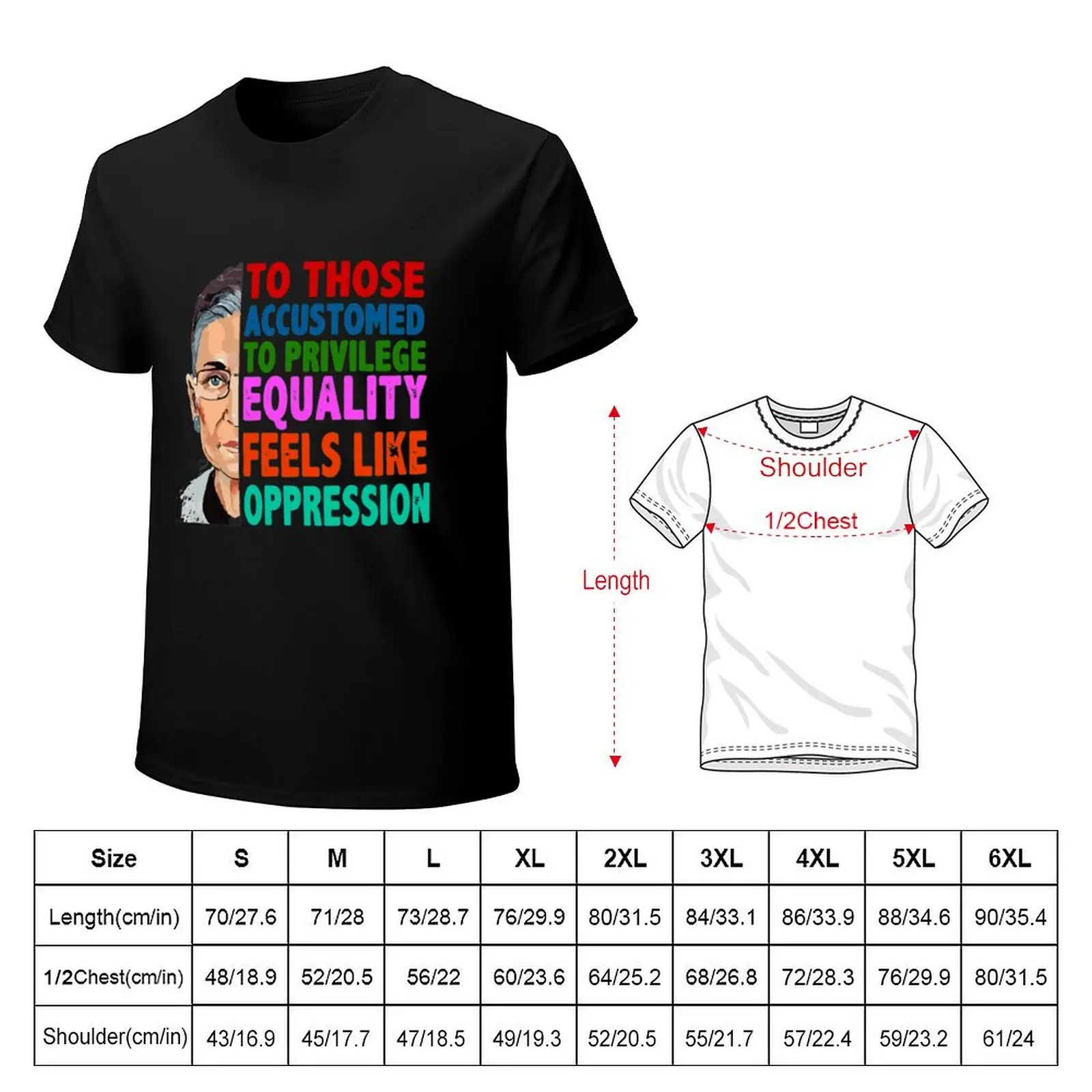 RBG Quote To Those Accustomed to Privilege Equality Feels like Oppression Футболка с аниме Stuff Топы с короткими рукавами для мужчин (art.: 3920ca70b3fa8) - 3920ca70b3fa8