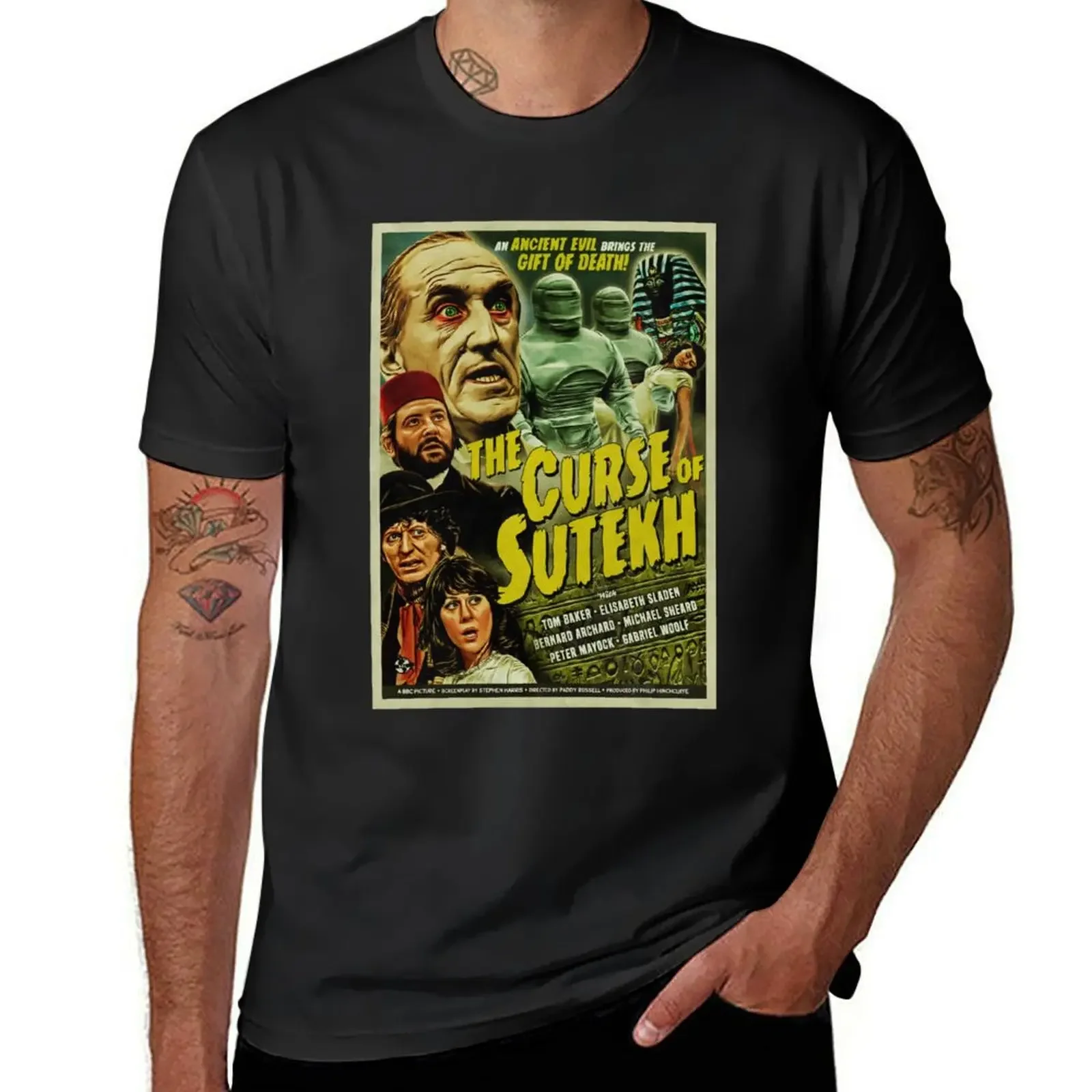 Футболка Sutekh с изображением проклятия аниме, одежда с изображением животных для мальчиков, простые белые футболки для мужчин