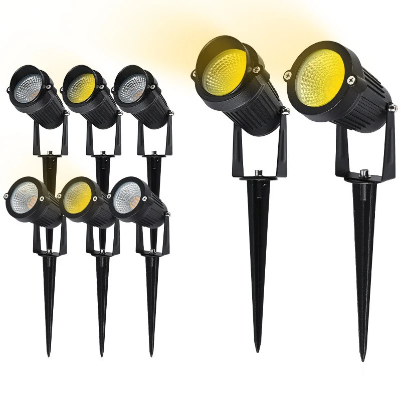 5W 7W 10W 15W Outdoor Spike Lawn Lamp NEW LED Garden Lighting Waterproof Lighting Garden Path Spotlights AC110V 220V DC12V 24V