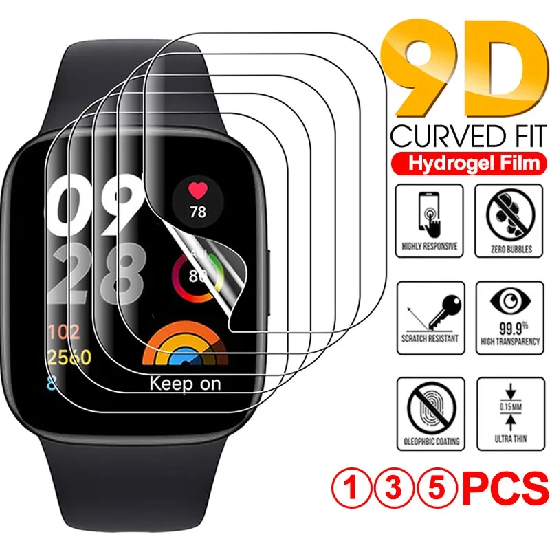 Фото Мягкая Гидрогелевая Защитная пленка для часов Xiaomi Mi Watch Color Lite 2019, Защита экрана для Redmi Watch 2 3 Lite Active Poco Watch №1