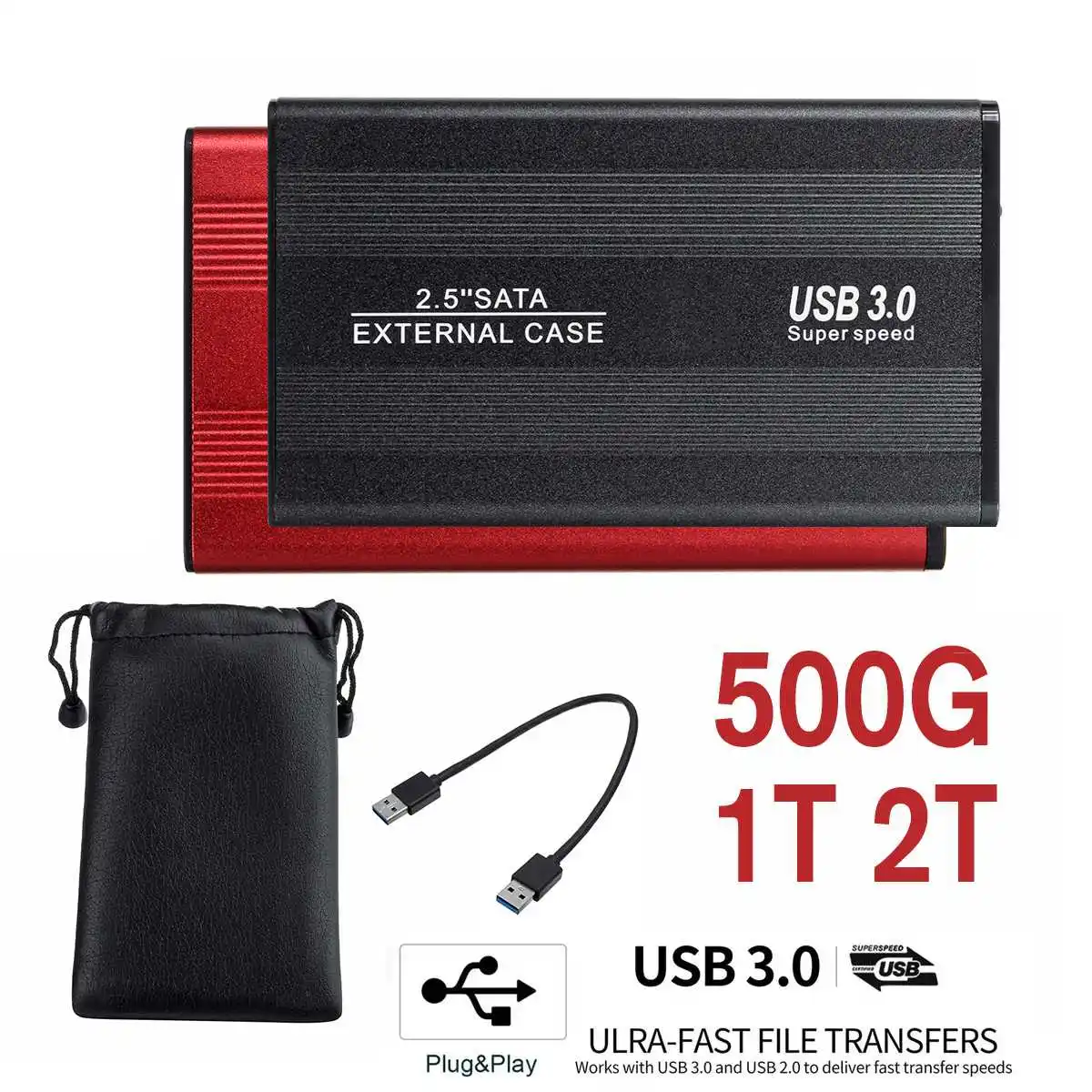 Портативный внешний жесткий диск 500G/ТБ/2 ТБ, 2,5 дюймов, USB, HD, мобильный жесткий диск, HDD, устройства для хранения, дополнительные карты для комп...