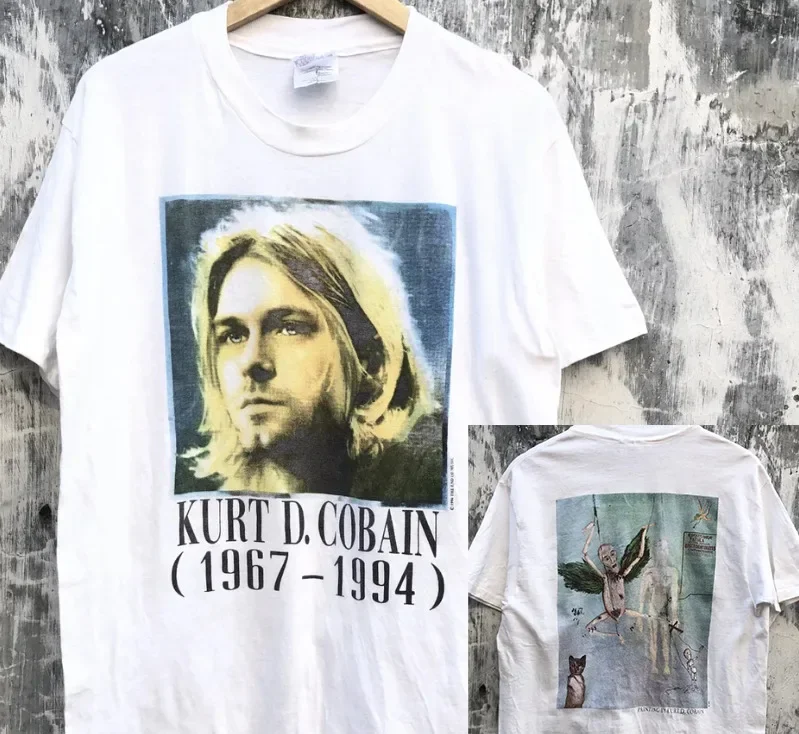 Винтажная рубашка Kurt Cobain 1967-1994 гг., двухсторонняя рубашка унисекс S-5Xl