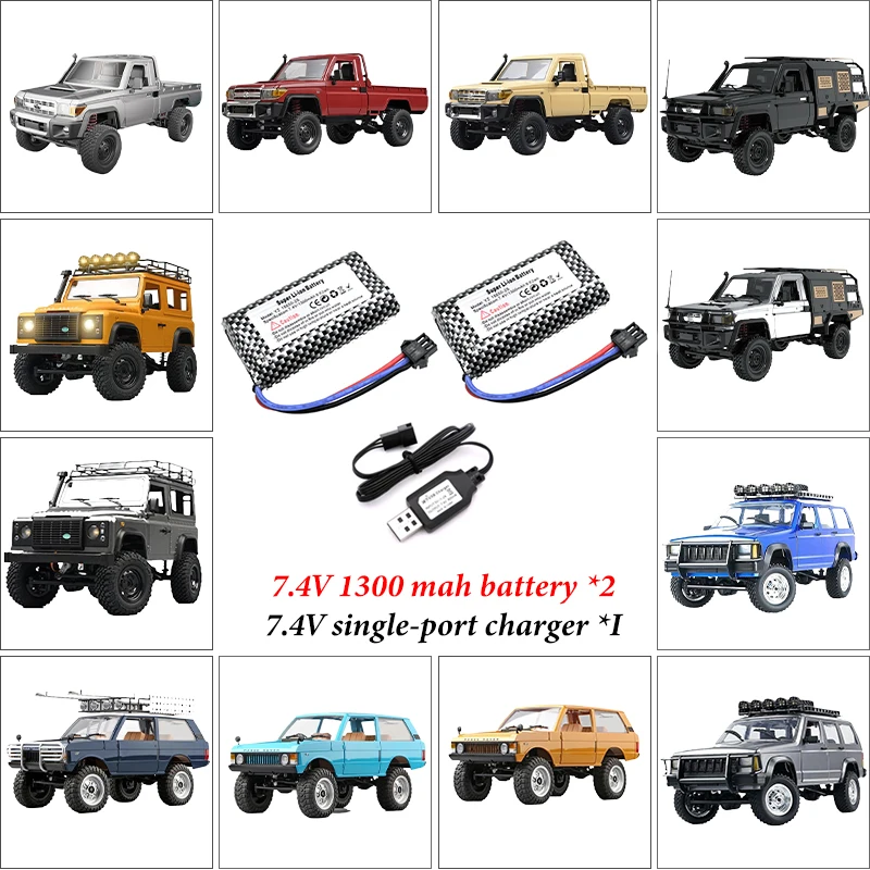SM Plug 2S 7,4 В 1300 мАч Литий-ионный аккумулятор для MN82 MN168 MN98 RC Автомобильный лодочный пистолет 2s Lipo аккумулятор с зарядным устройством RC Автомобильные аксессуары 14500