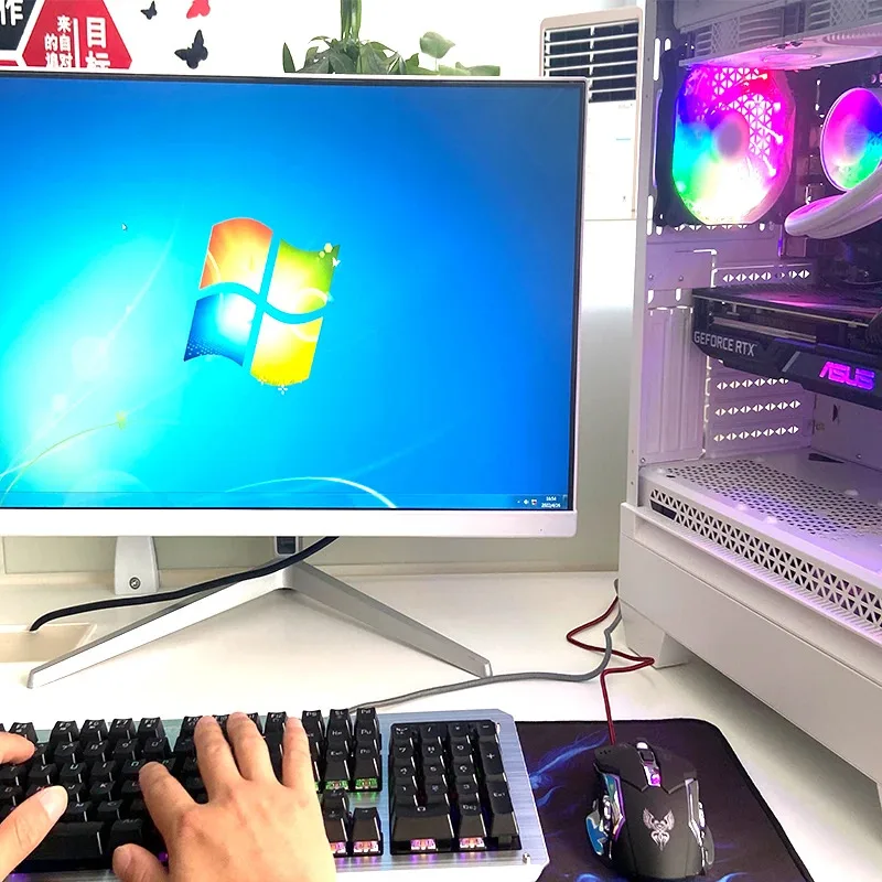 Фото Игровой настольный компьютер Core I7 CPU 16 ГБ ОЗУ 512 ГБ SSD HDD 1 ТБ 3060TI 3070 3080 3090 Графический процессор ПК Игровой настольный компьютер Графическая карта №3