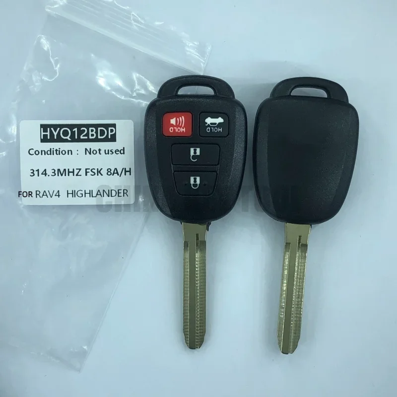 FCC:HYQ12BDP P/N:89070-42880 Дистанционный ключ от машины для Toyota Tacoma Combo TACOMA RAV4 KLUGER HIGHLANDER с чипом H 314 МГц 1 шт.