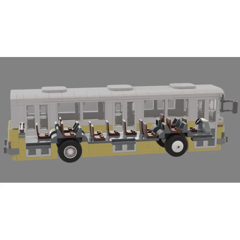 Фото MOC City Car Западный побережье City Bus 1976 Icarus 260 City Bus Модель автомобиля в сборе Строительные блоки Игрушка Детский праздничный подарок №2