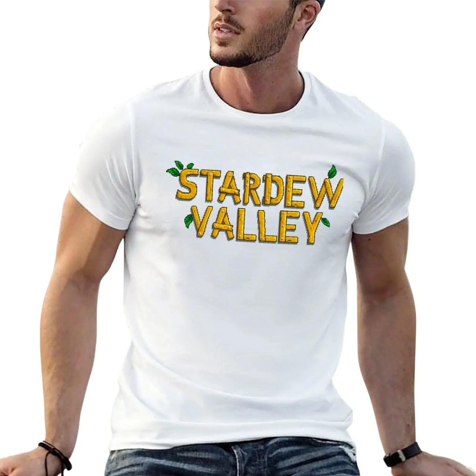 Футболка Stardew Valley Sign, мужская дизайнерская мужская футболка, футболка с рисунком
