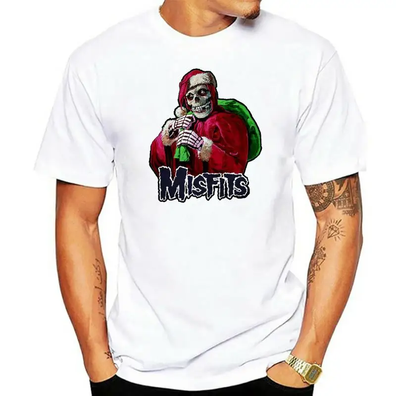 Misfits Christmas T-Shirt, Death Reaper Santa Costume Festive Gift T-Shirt Top Popular Tagless Tee Shirt