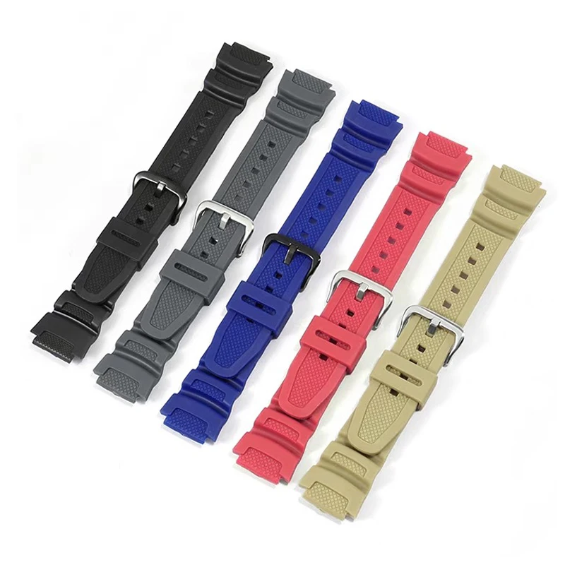 Аксессуары для ремешка для часов подходят для Casio Watch W-218h/F-108 AE1200/1000/131, силиконовый ремешок из смолы 18 мм