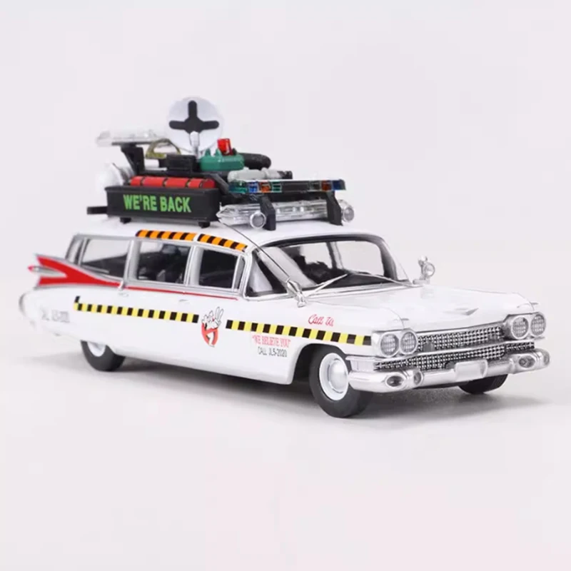 Фото YS литой под давлением сплав 1/64 Cadi ECTO-1 модель автомобиля орнамент сувенир дисплей коллекция хобби подарок №3