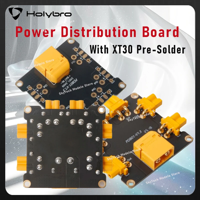 Плата распределения питания Holybro (PDB) XT30, предварительно припаянная для PM02 PM02D PM03 PM06 PM07 Модуль питания X500 V2 Запчасти для FPV дрона