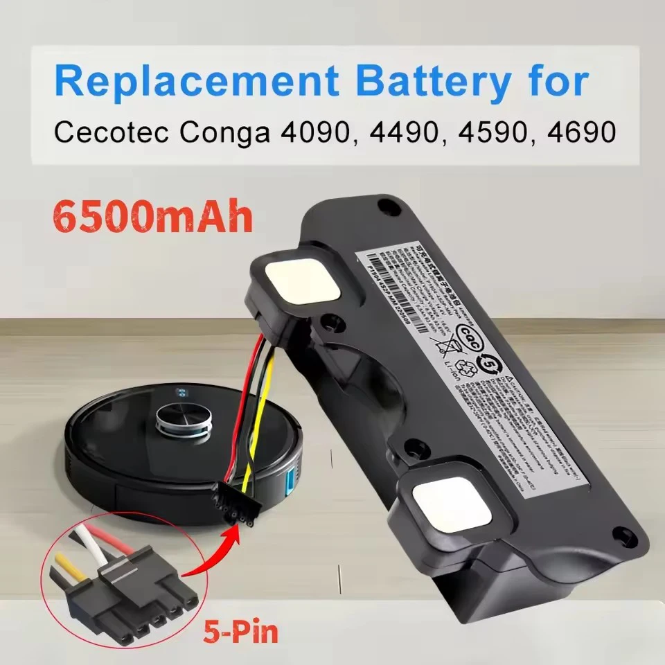 12800 мАч, 100% новый аккумулятор CECOTEC CONGA 4090 4490 4690 4590, робот для мытья полов, упаковка 14,8 В, Netease, интеллектуальное производство, модель NIT Аксессуары и запчасти