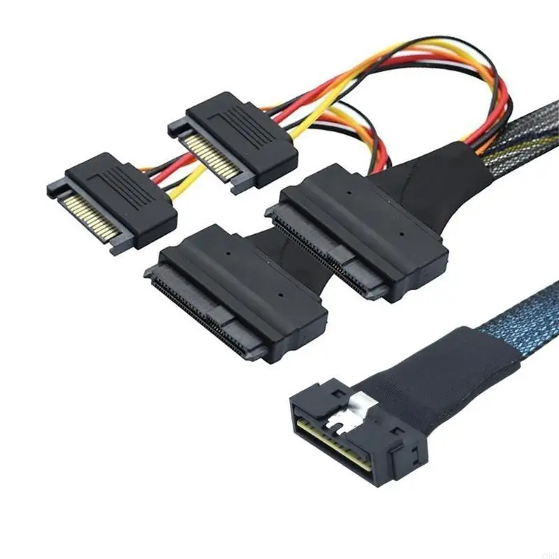 Фото C90F NVME PCIE SSDS CABLE SFF-8654 8I до 2X SFF-8639 Адаптер кабеля NVME 24 Гбит / с №5