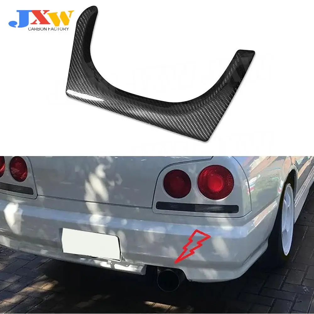 Для Nissan GTR R34 1999-2004 углеродное волокно Автомобильная задняя губа выхлопная капота декоративные детали автостайлинг