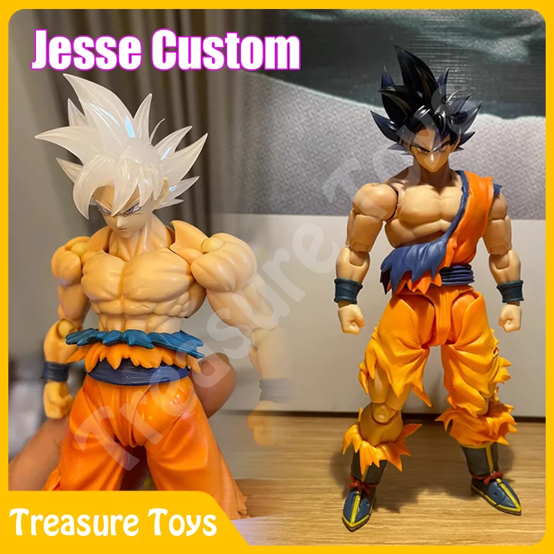 Jesse Custom Dragon Ball Super Saiyan Ultra Instinct Son Goku Аксессуары для головы Скульптура головы Аниме Фигурки Модель Игрушки Подарки