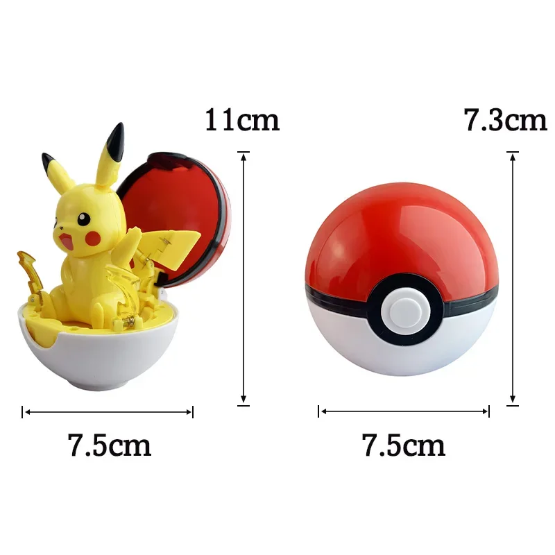 12-стильная фигурка покемона с мячом Bulbasaur Eevee Squirtle Pikachu Piplup Scorbunny Cubone Mimikyu Jigglypuff Elf Pokeball Игрушечная кукла (art.: 3920cfa975b69) - 3920cfa975b69