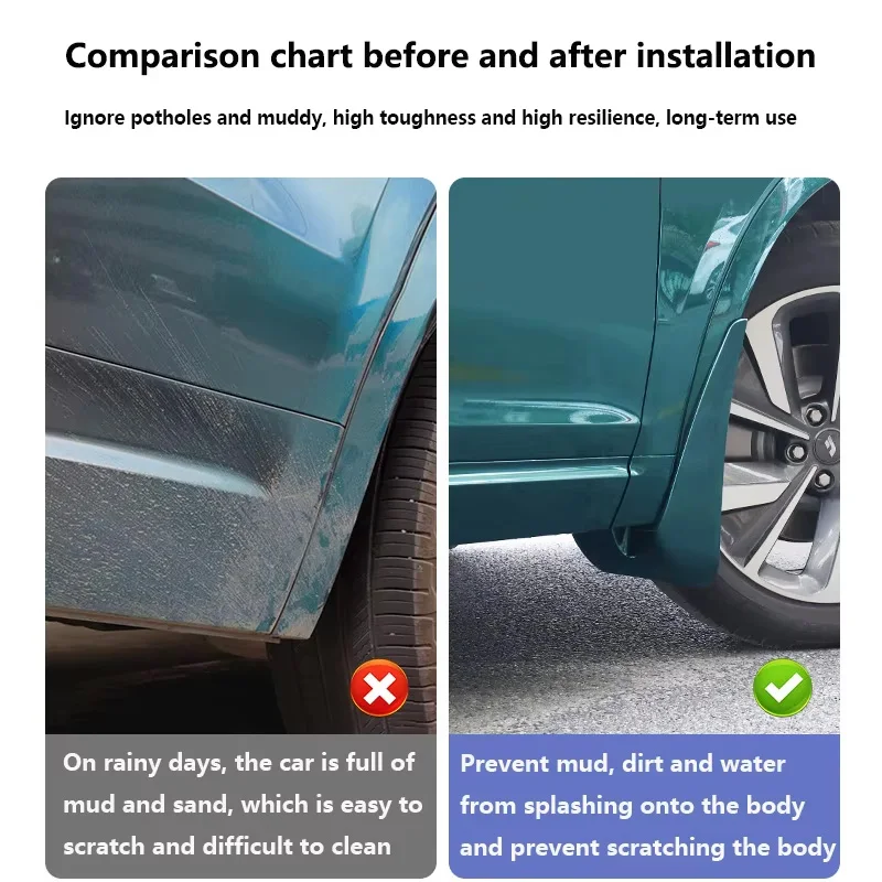 Фото Для Jetour T2 2023 2024 2025 ICH-X K3 Traveller Car Fender Mud Flaps Splash Guards Mudguards Paint Mudflaps Accessories №4