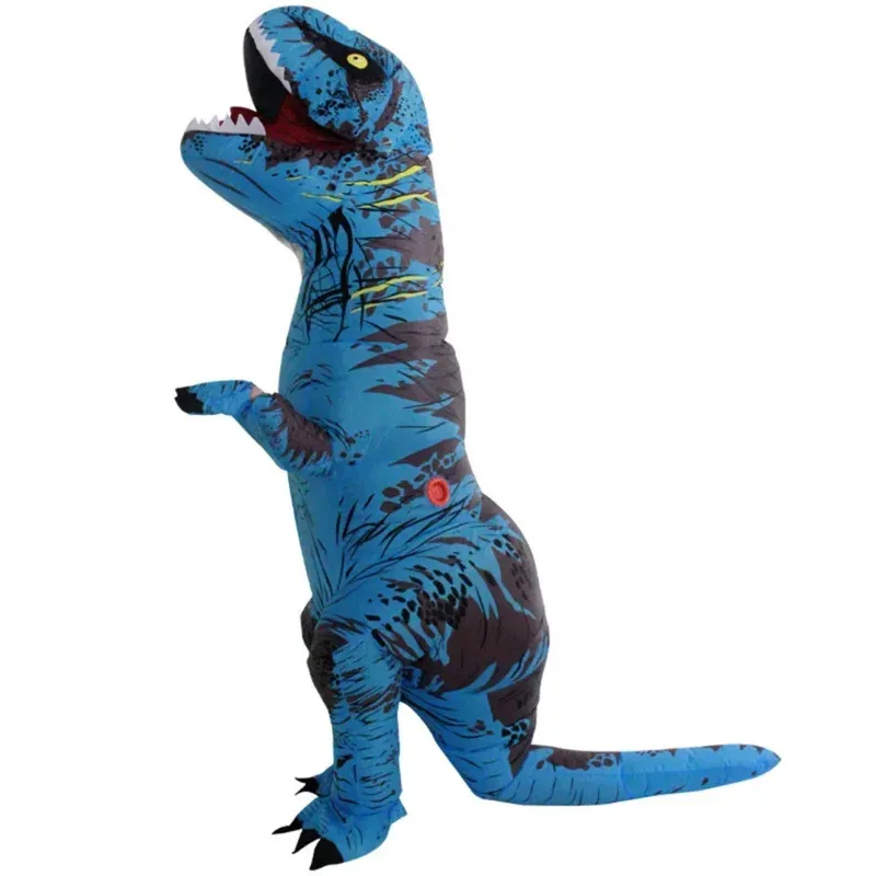 Фото 2025 11 Simbok Hot T REX Надувной костюм динозавра для взрослых и детей, вечерние костюмы для косплея, тираннозавра, необычный талисман динозавра, мультфильм H5 №4