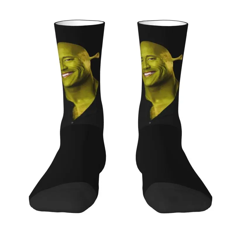 Kawaii Dwayne The Shrok Johnson носки для мужчин и женщин теплые носки с 3D принтом The Rock Muscle Man баскетбольные спортивные носки для экипажа