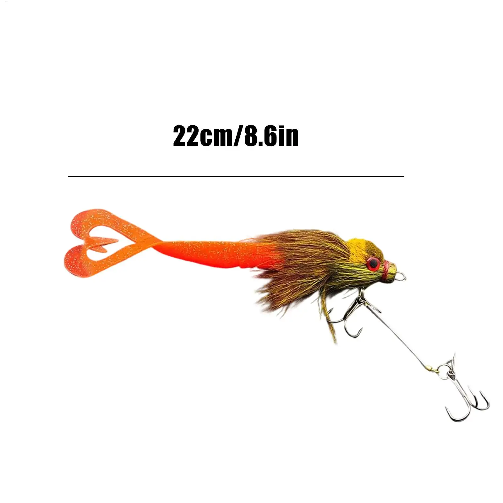 22 см окунь Swimbaits шарнирная мягкая приманка 3D дизайн волос в глазах искусственная приманка рыболовные снасти для пресноводной соленой воды лосось мускусная приманка (art.: 3920d161c80a8) - 3920d161c80a8