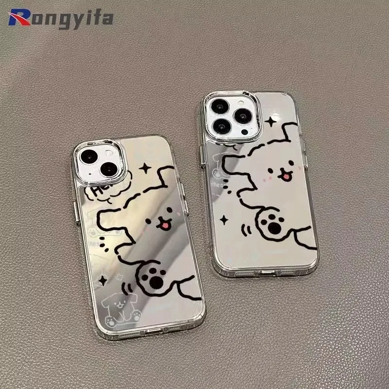 Фото Чехол для телефона Cute Mirror Cat для Xiaomi 14T Pro 14 13T 12T 12S 13 Ultra 12 Mi 11 11T Pro Lite 12X Civi 3 2 Soft Cover №4