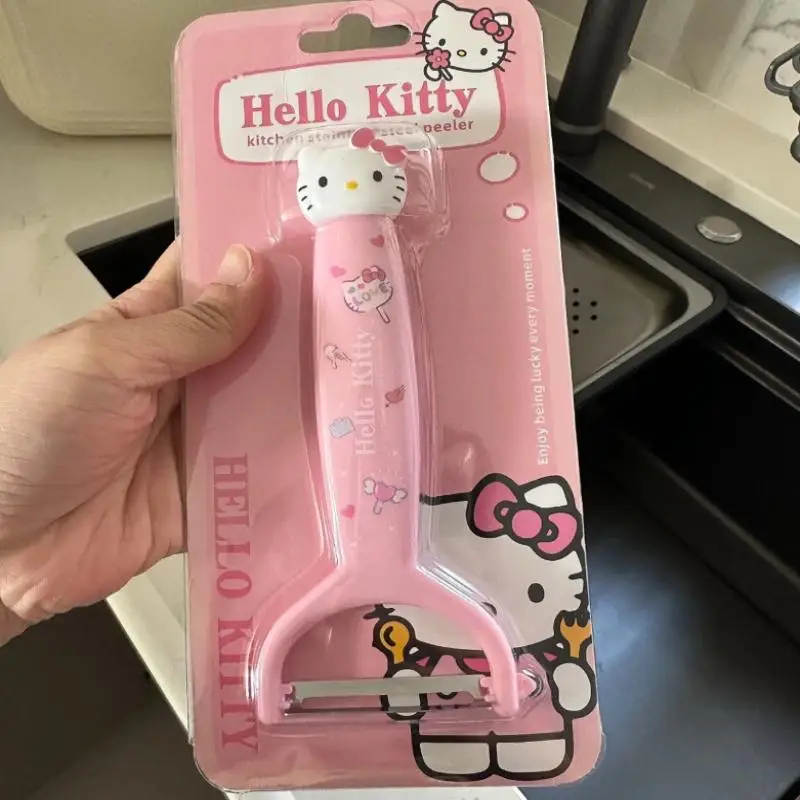 Милый популярный мультфильм аниме персонаж Hello Kitty девушка нож-пилинг из нержавеющей стали фруктовый нож мультфильм соскабливание кухонный пилинг