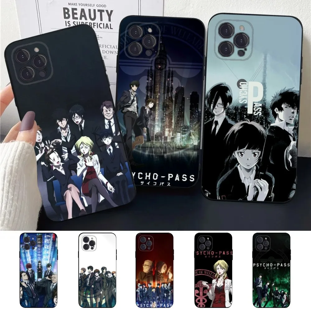 P-PSYCHO-PASS чехол для телефона Apple iPhone 15,14,13,12,11,XS,XR,X,8,7,Pro,Max,Plus, мини силиконовый черный чехол