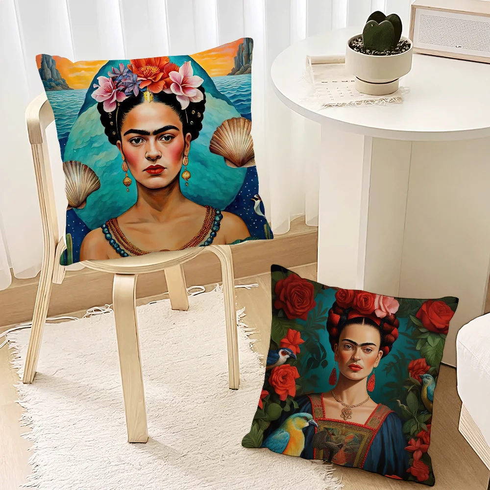 Модная наволочка F-Frida K-KahlosS для гостиной, акцент, диван, поддержка спины, квадратная гостиная, необычный компаньон для сна ﻿