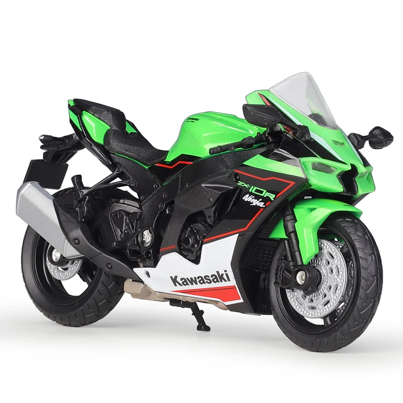 Модель литая мотоцикла Welly 1:18 2021 Kawasaki Ninja ZX10-R из сплава, реальная короткопоглощающая игрушка для детей, коллекция подарков (art.: 3920c0aab8997) - 3920c0aab8997