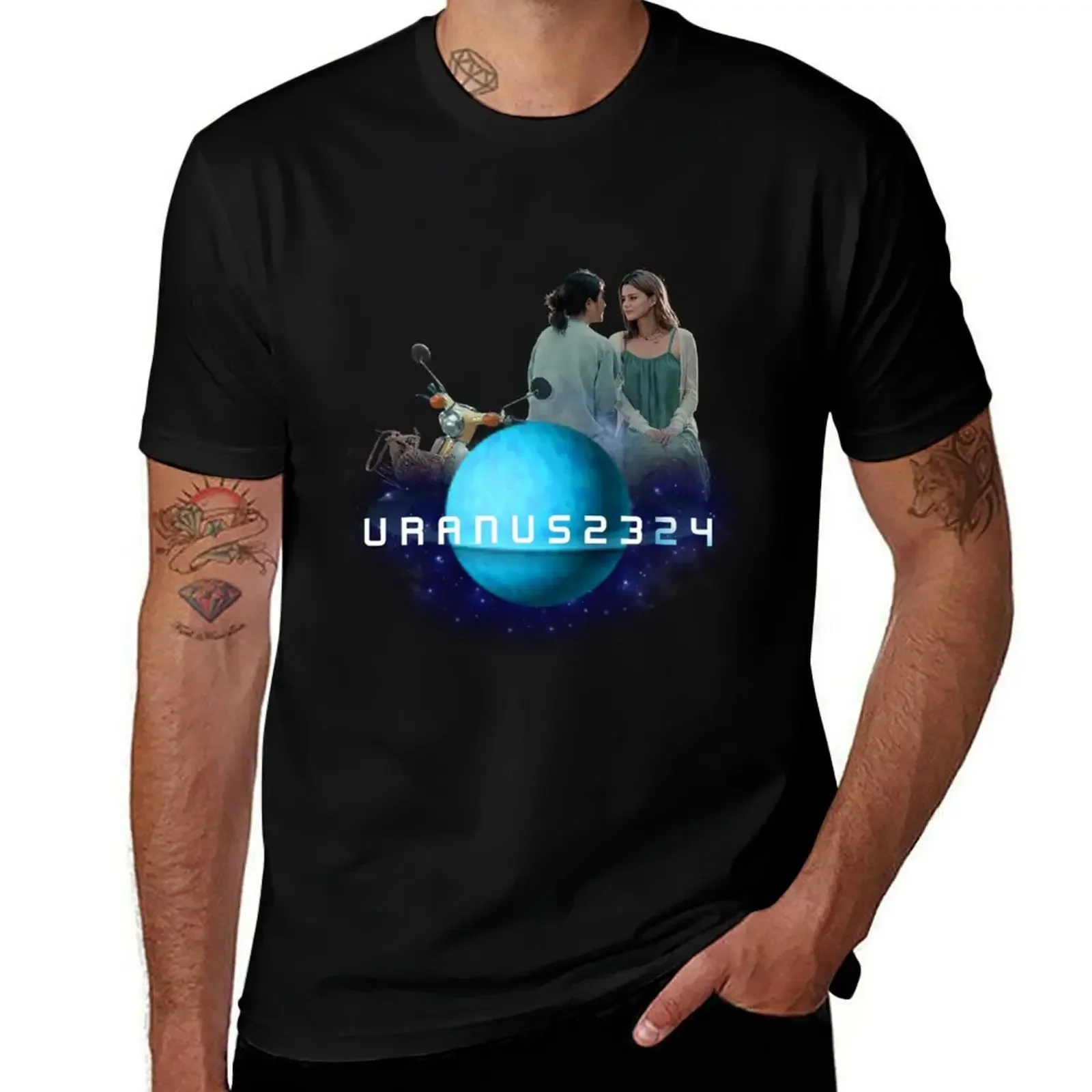 Uranus 2324, футболка с наклейками, таможенный дизайн, ваша собственная одежда больших размеров, летние топы, компрессионная рубашка в тяжелом весе, мужская новинка 2025 года, мо