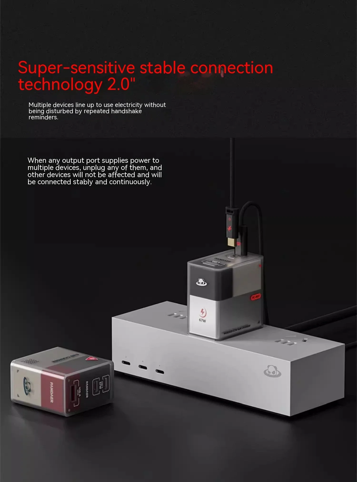 Фото Зарядное устройство Meizu Pandaer сетевое с тремя интерфейсами, 67 Вт №3