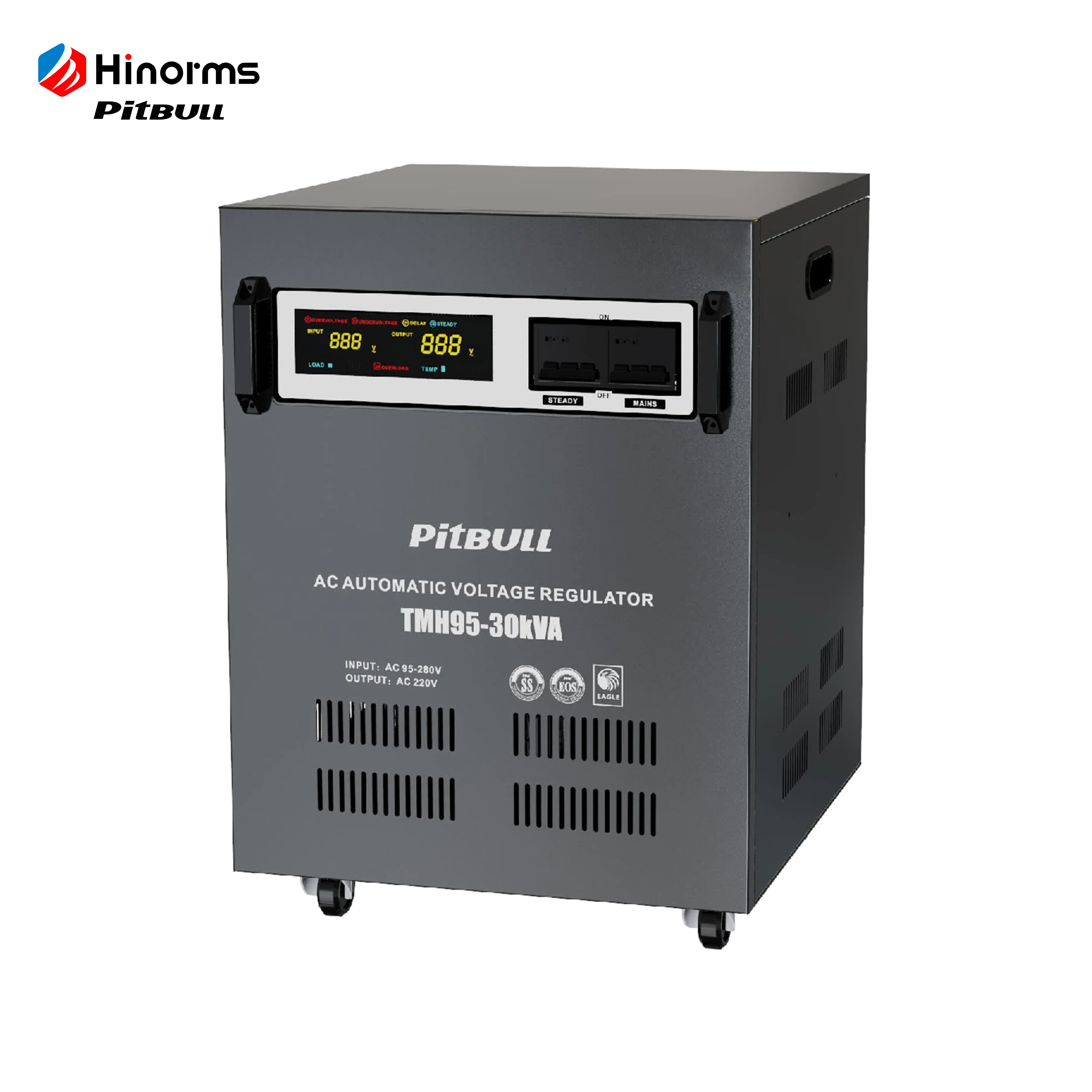 100% Pitbull Hinorms TMH-30KVA автоматический релейный регулятор напряжения стабилизатор высокого качества переменного тока для домашнего офиса мощность Pitbull