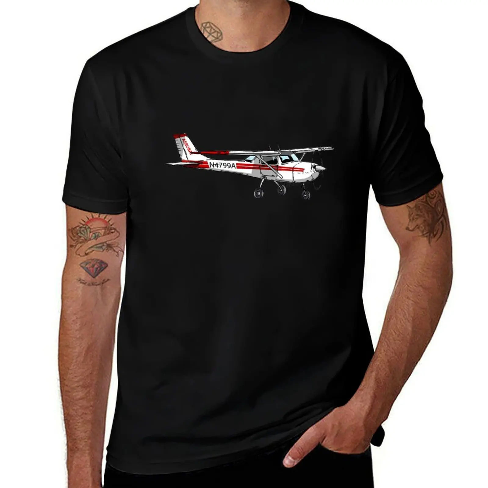 Cessna 150 N4799A футболка винтажная аниме рубашка подарки для парня футболка с рисунком черные футболки для мужчин