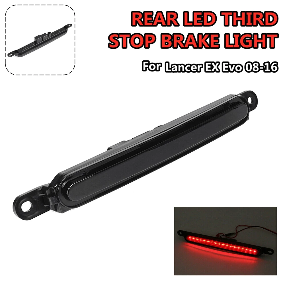 Фото Для Mitsubishi Lancer Sedan EVO X 2008-2016 LED 3RD Brake светильник багажник заднее крепление стоп-сигнал №3