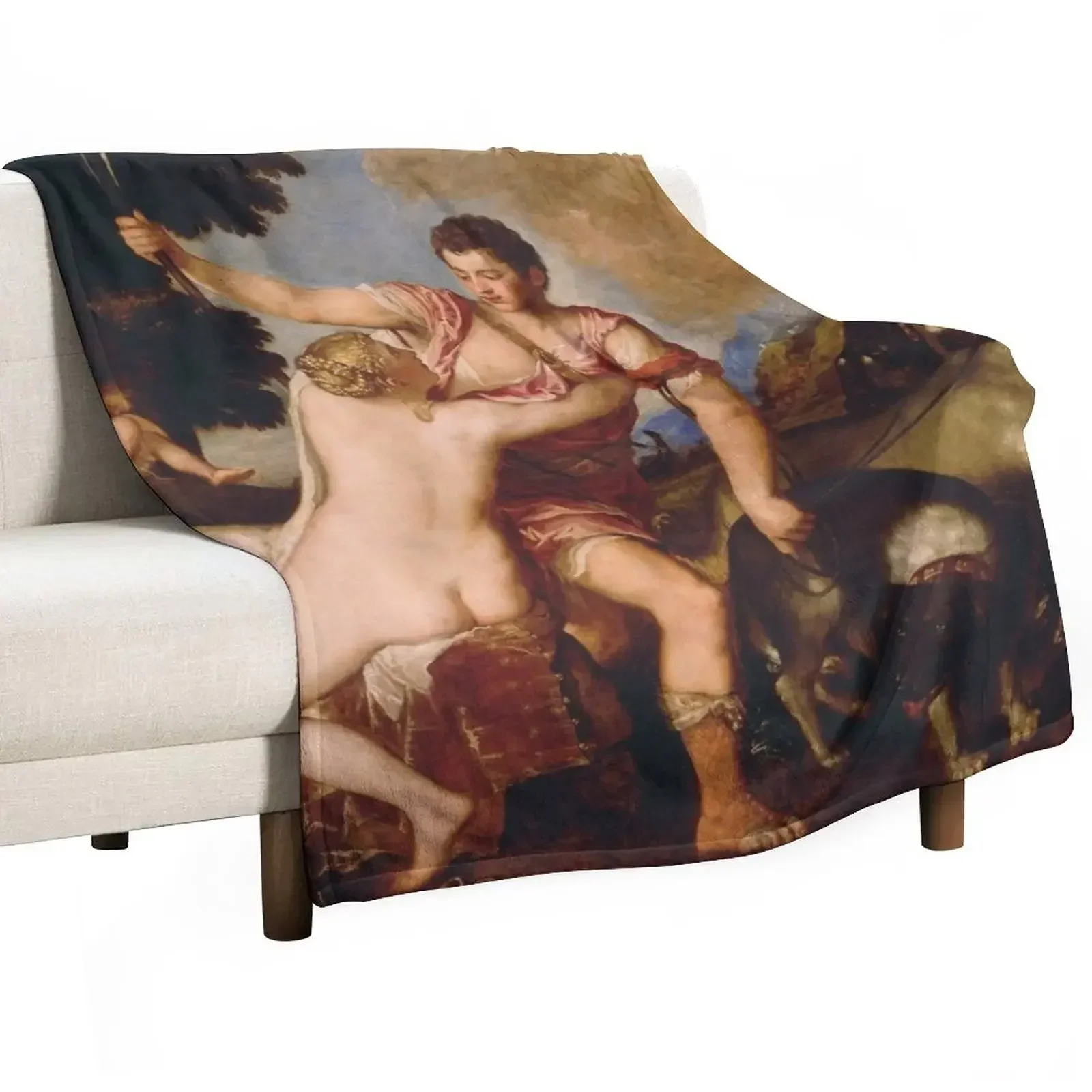 Titian - Venus And Adonis плед одеяло Хэллоуин покрывала для кровати плюшевые одеяла