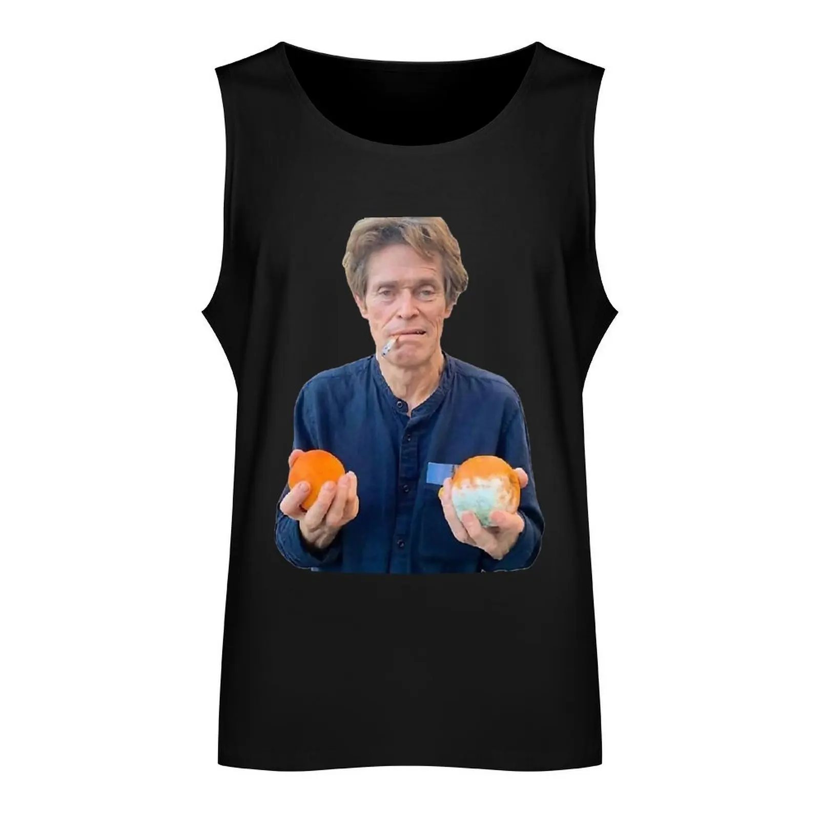 Фото Майка Willem Dafoe 2 для мужчин, хлопковая рубашка с принтом плесени и апельсинов, рабочая жилетка №2