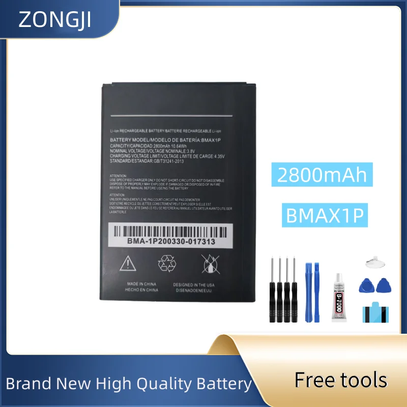 Новый аккумулятор BMAX1P 2800 мАч для аккумулятора YEZZ BMAX1P + бесплатные инструменты Телефоны и аксессуары