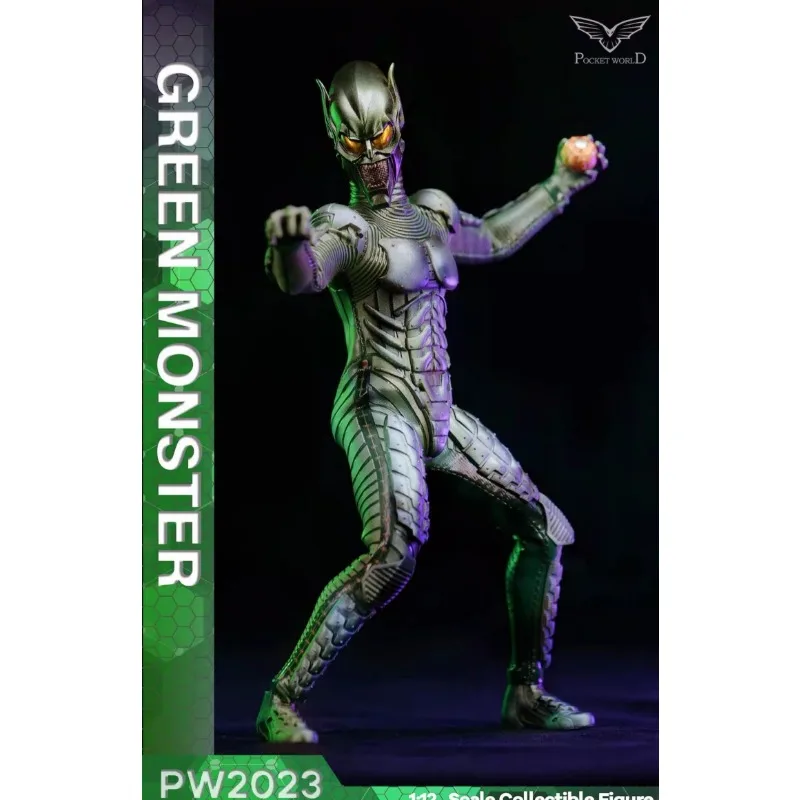 Фото Новый продукт, оригинальные игрушки PW2023, масштаб 1/12, фигурка зеленого гоблина из серии «Человек-паук», 6-дюймовые фигурки гоблина №4