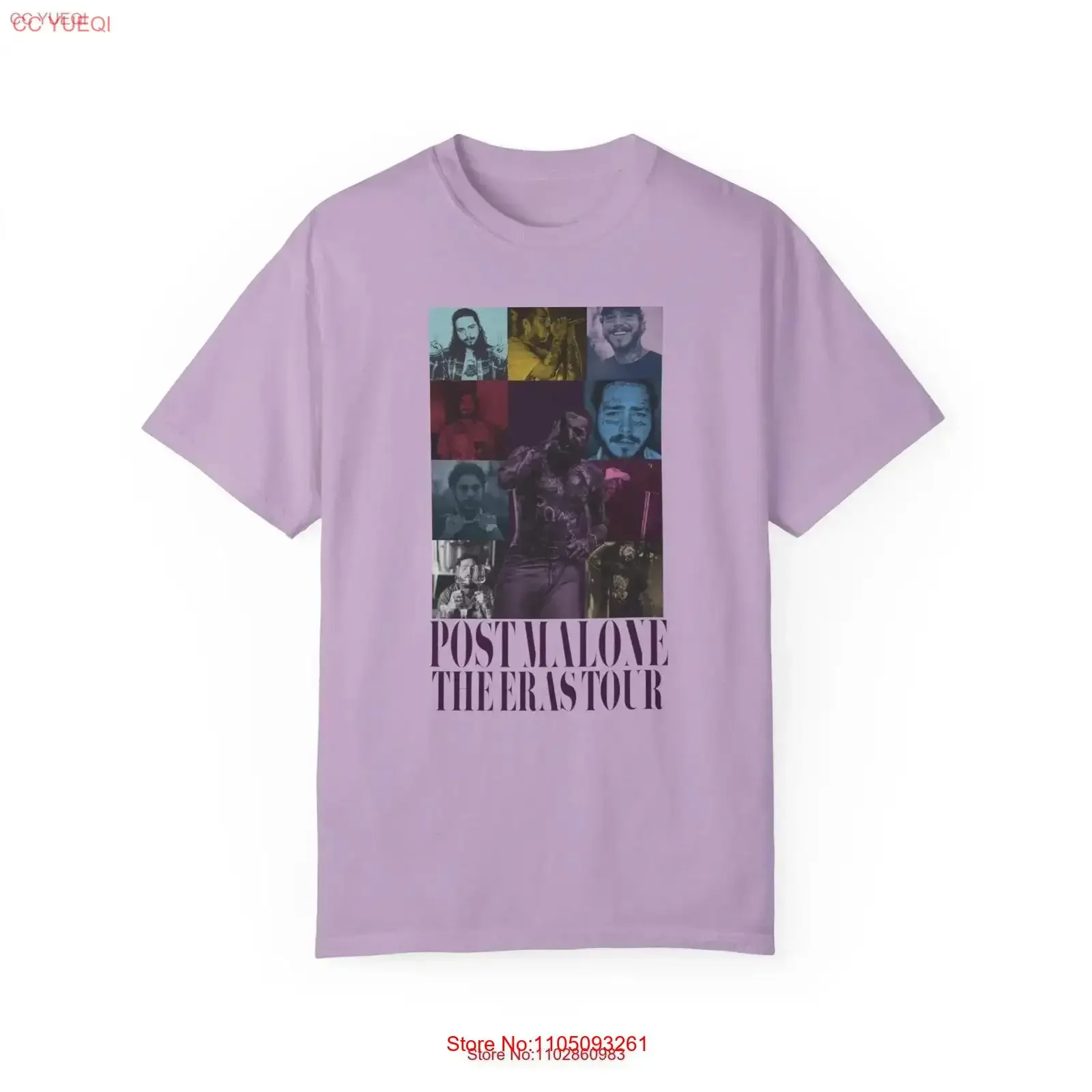 Футболка Posty Eras Tour Style, окрашенная в винтажном стиле, дышащая, универсальная, повседневная, дизайнерская одежда унисекс с графикой