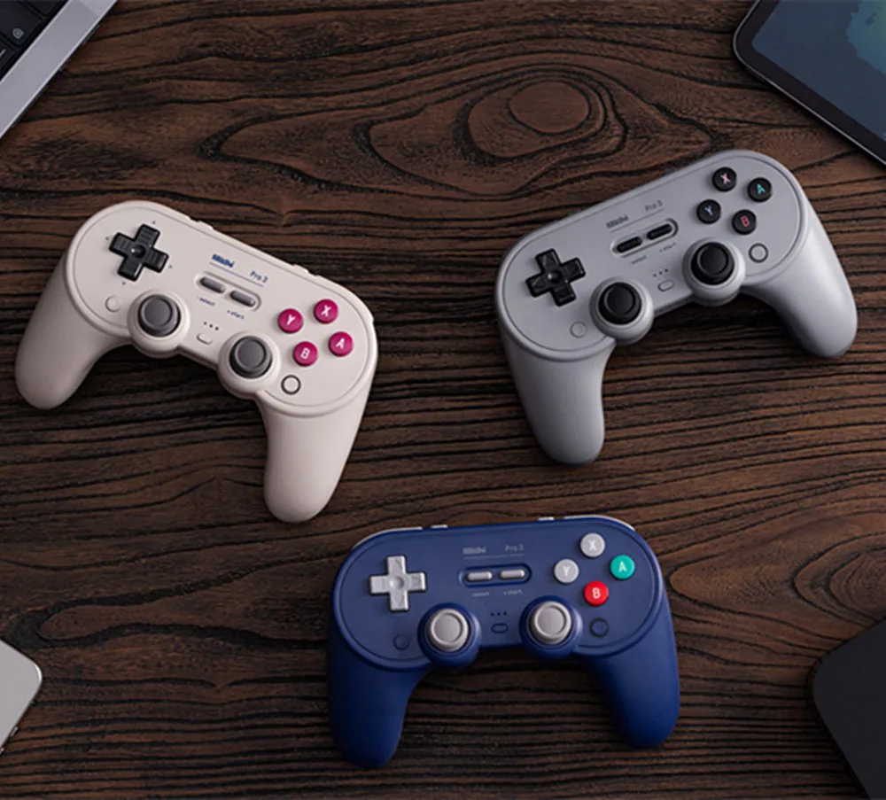 Фото 8BitDo Pro 3 Bluetooth-геймпад с зарядной док-станцией, адаптер 2,4G для Switch/Windows 10, Android/SteamOS/для контроллера Apple iOS №2