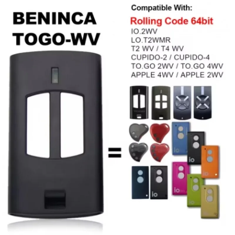 Фото Пульт дистанционного управления для гаражных ворот Beninca To.Go 2Wv, совместимый с ручным передатчиком Beninca To.Go Wv 2Wv 4Wv 433 МГц 433,92 МГц №4